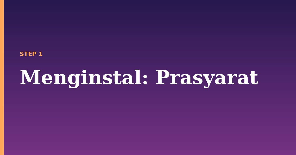 menginstal illustration for: Prasyarat
