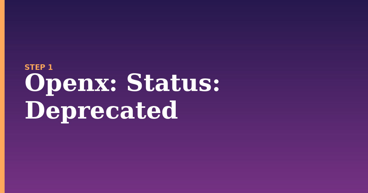 openx illustration for: Status: Deprecated