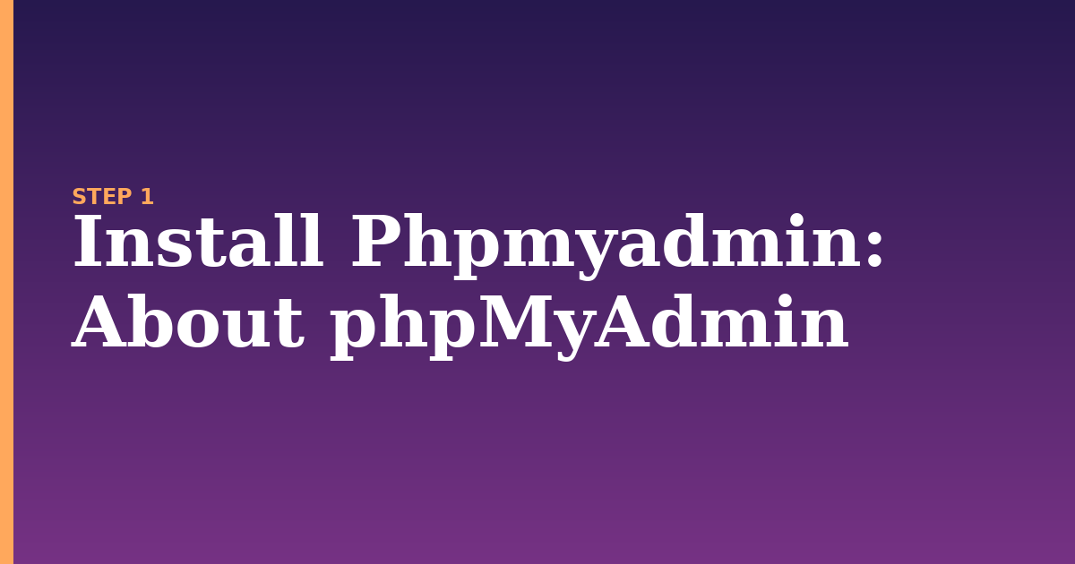 install phpmyadmin illustration for: About phpMyAdmin
