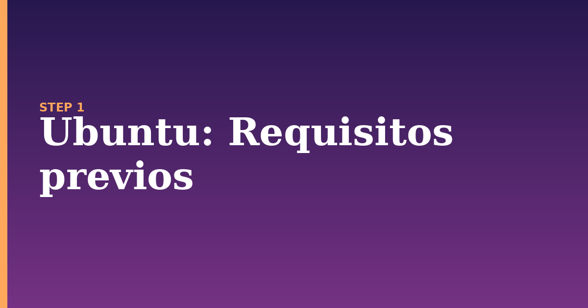 ubuntu illustration for: Requisitos previos