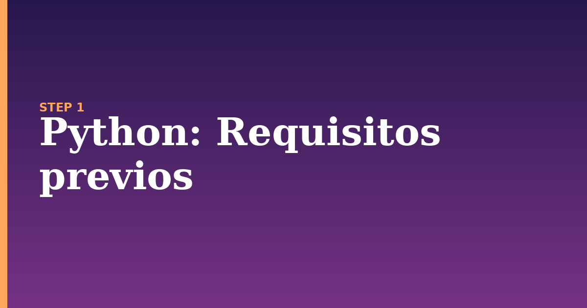 python illustration for: Requisitos previos