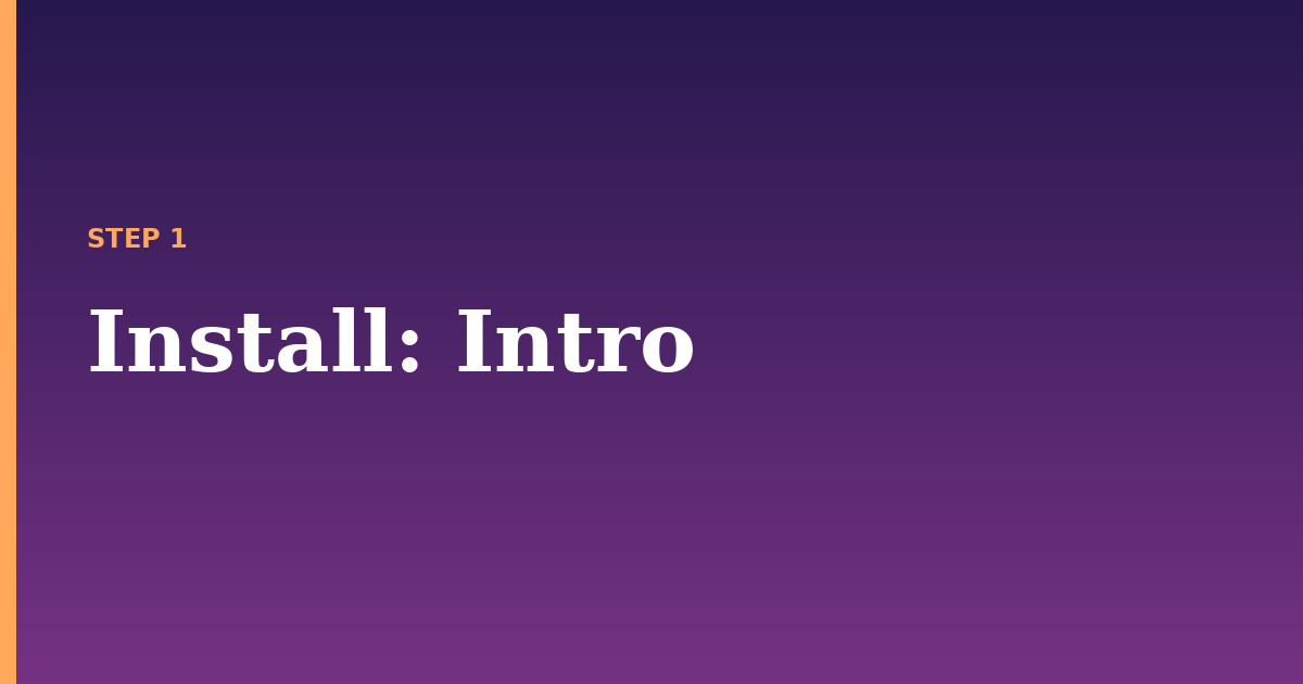 install illustration for: Intro