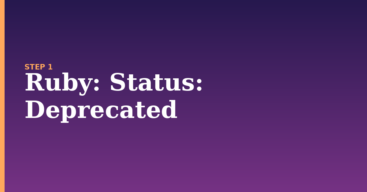 ruby illustration for: Status: Deprecated
