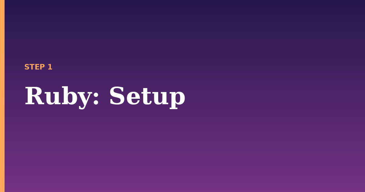 ruby illustration for: Setup