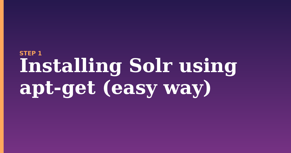 solr illustration for: Installing Solr using apt-get (easy way)