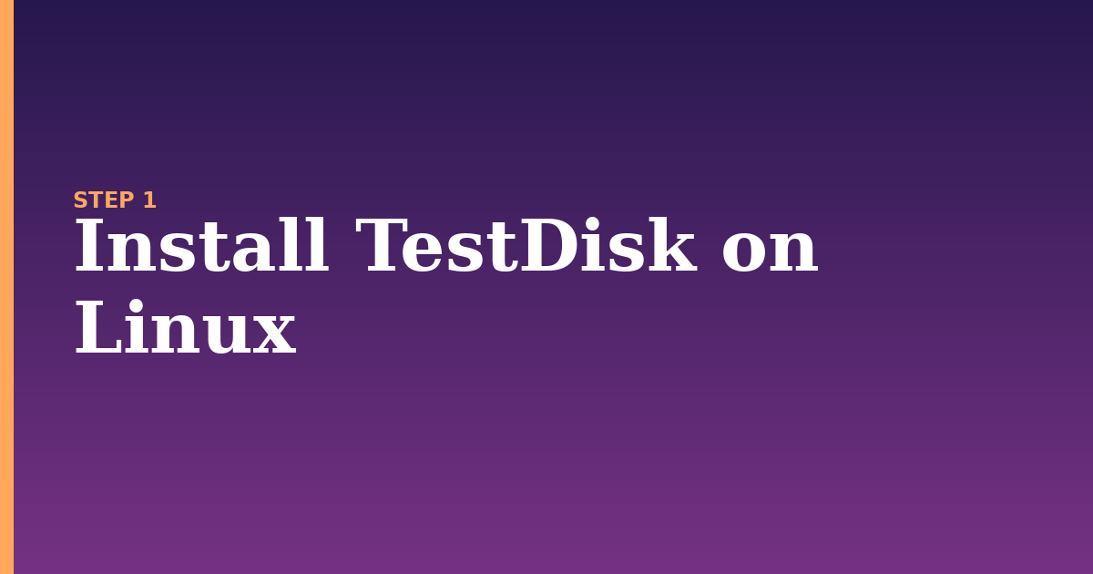 install testdisk illustration for: Install TestDisk on Linux