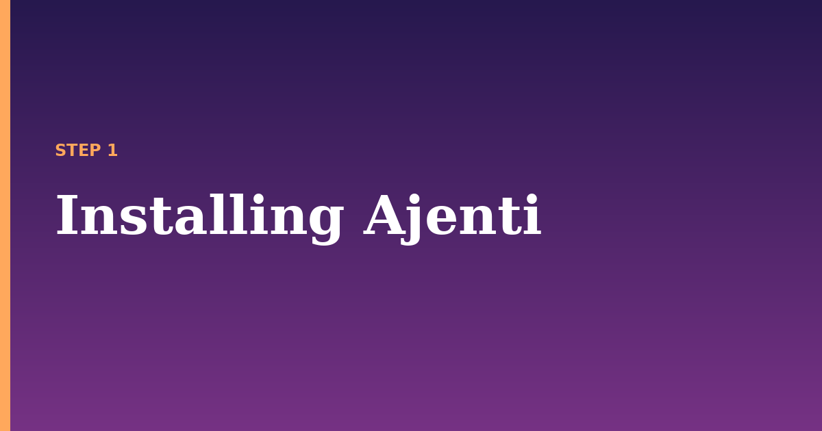 ajenti illustration for: Installing Ajenti