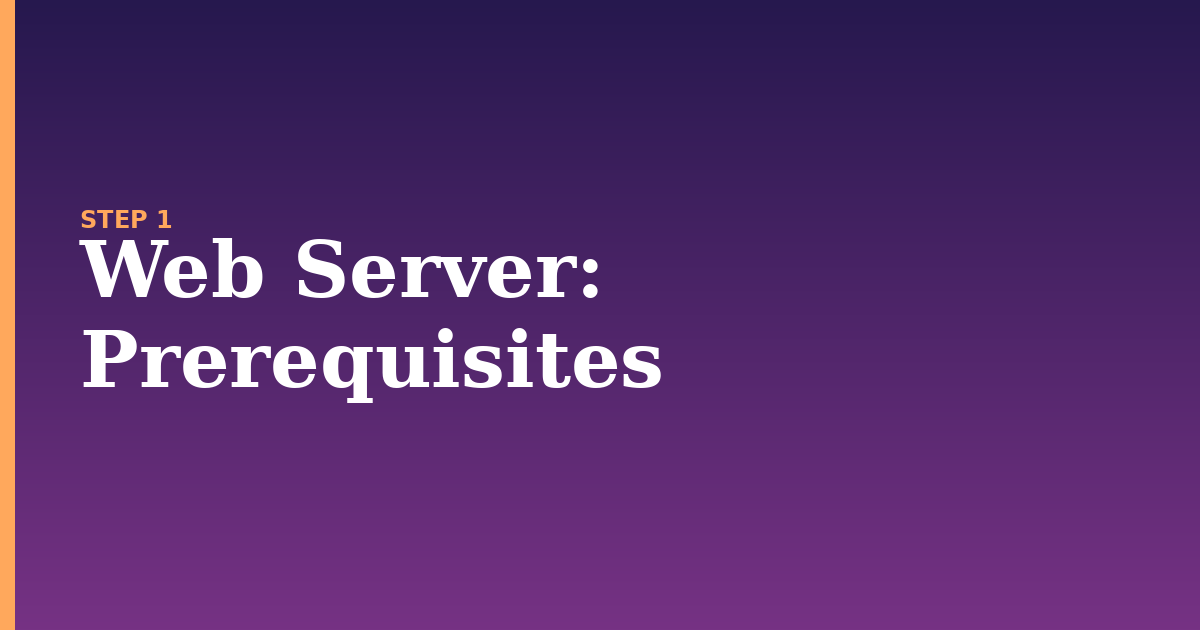 web server illustration for: Prerequisites
