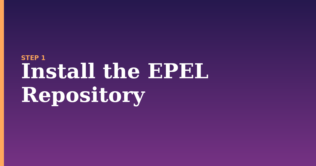 install illustration for: Install the EPEL Repository