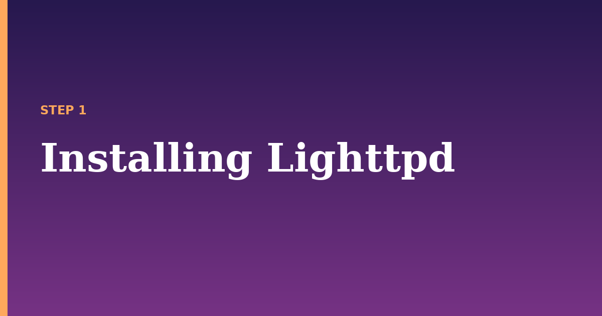 lighttpd illustration for: Installing Lighttpd