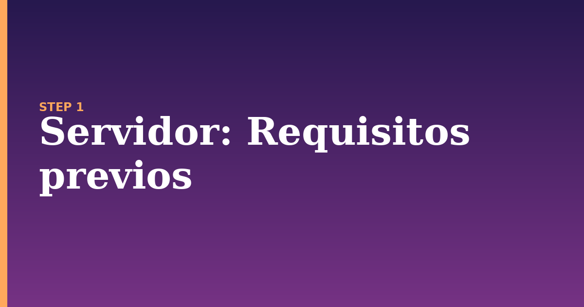 servidor illustration for: Requisitos previos