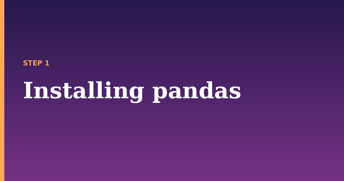 pandas illustration for: Installing pandas
