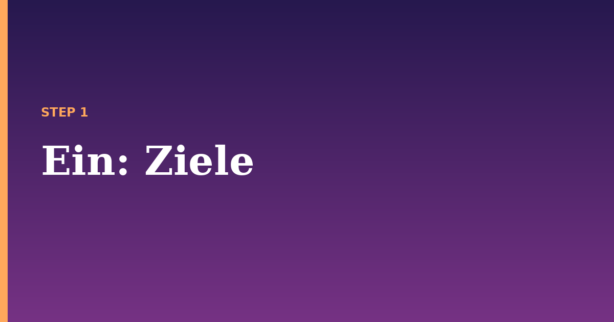 ein illustration for: Ziele