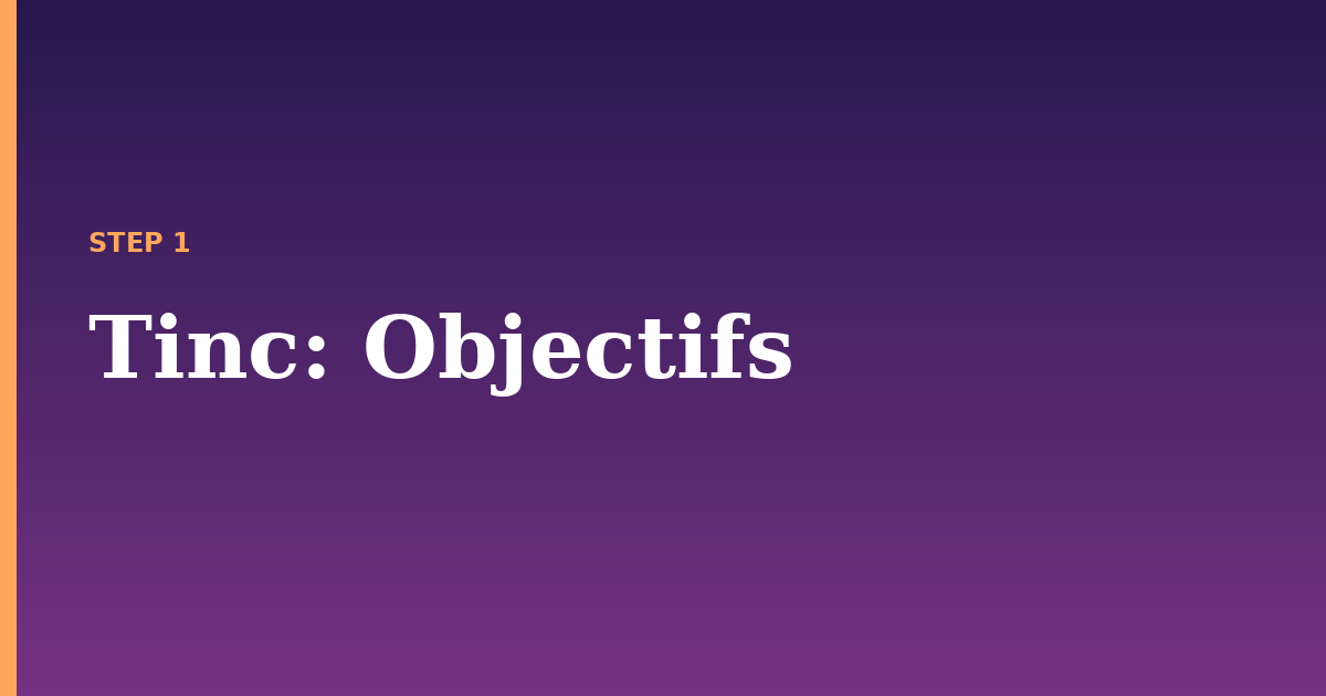 tinc illustration for: Objectifs