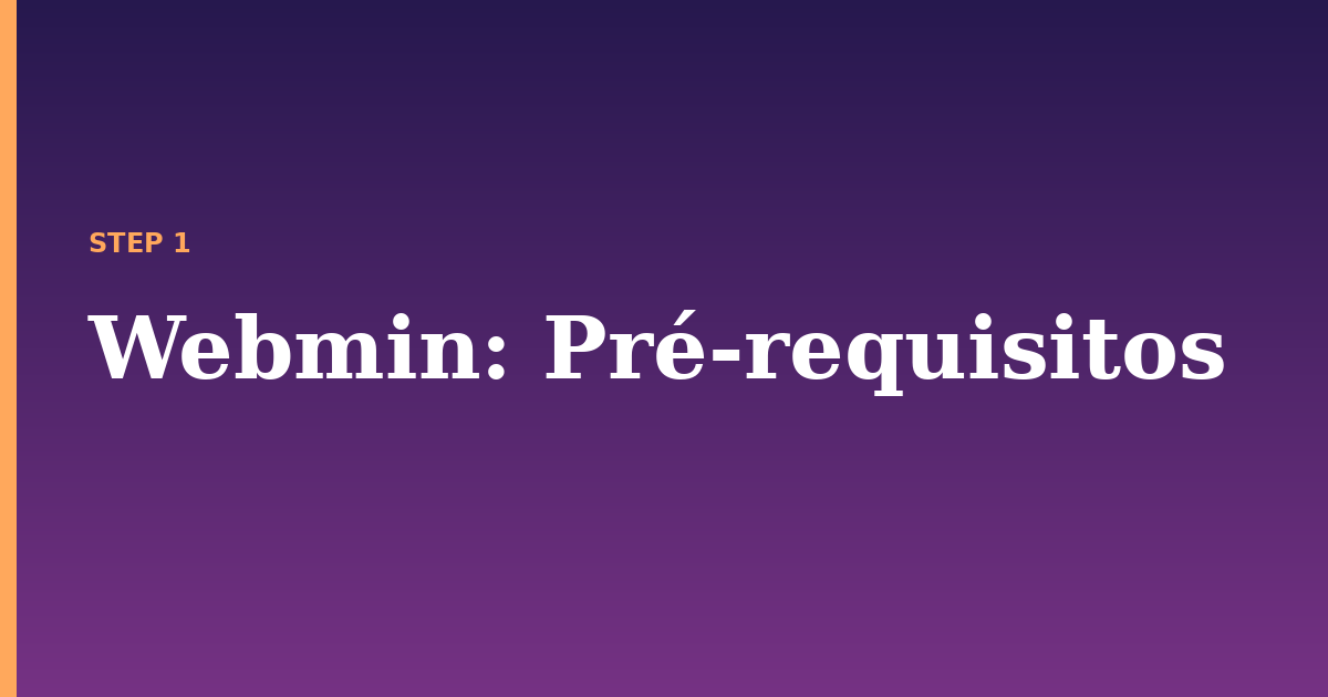 webmin illustration for: Pré-requisitos