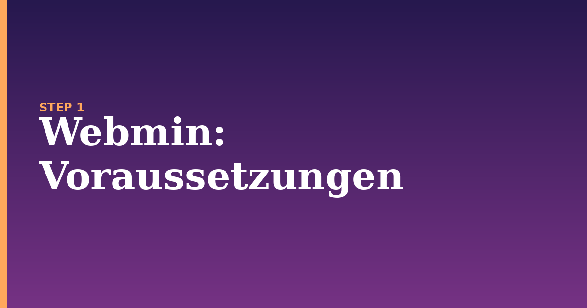 webmin illustration for: Voraussetzungen