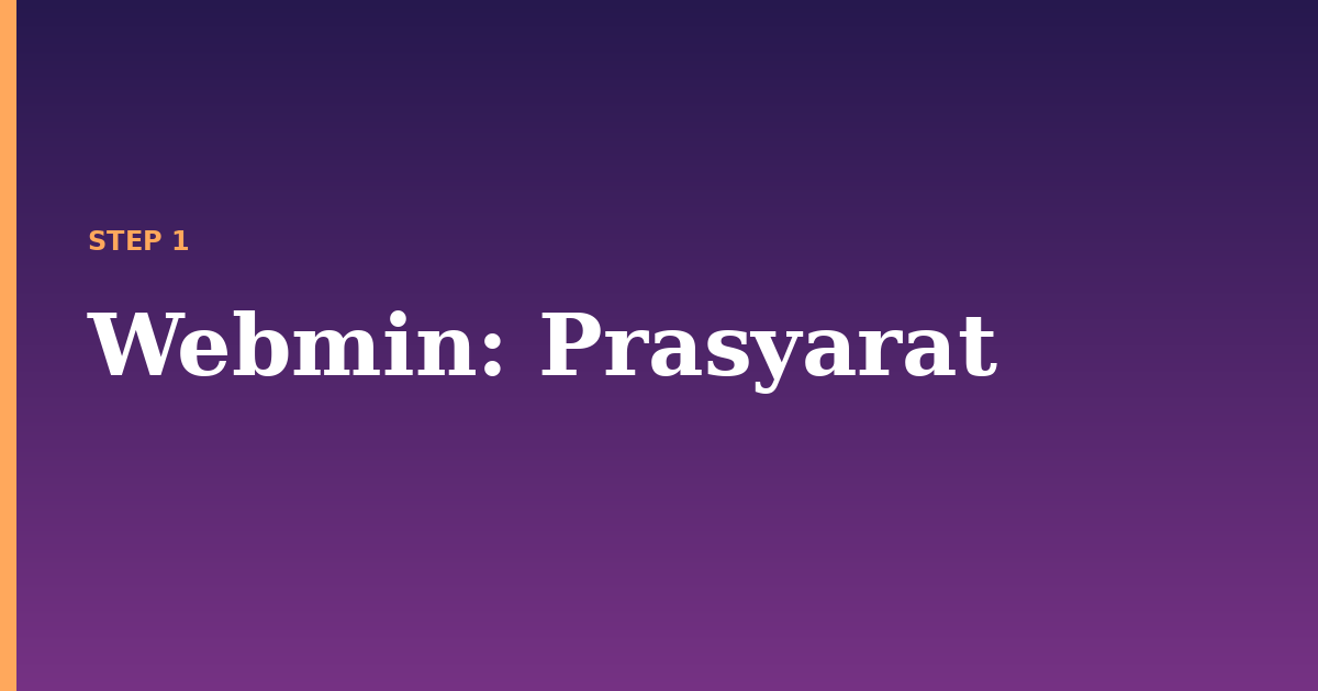 webmin illustration for: Prasyarat