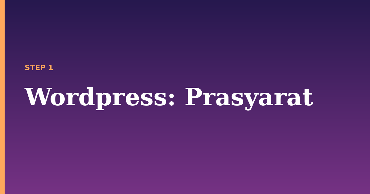 wordpress illustration for: Prasyarat