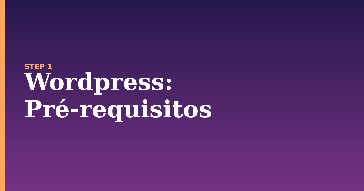 wordpress illustration for: Pré-requisitos