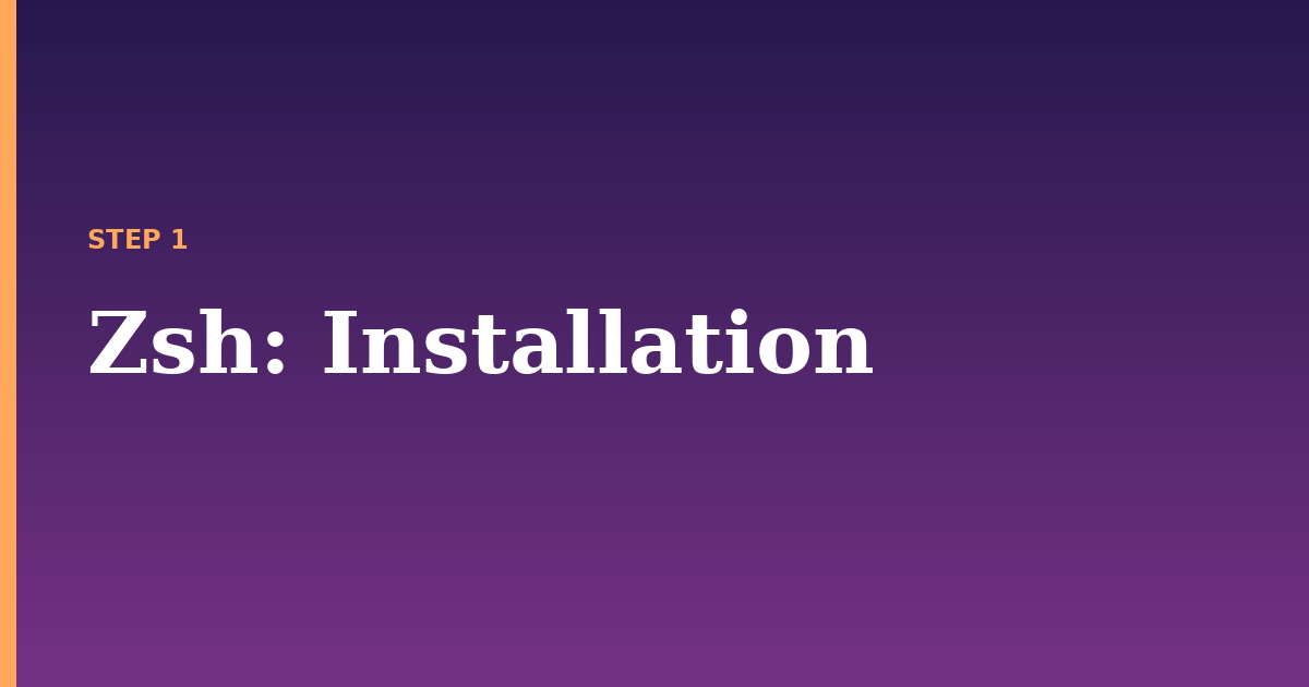 zsh illustration for: Installation