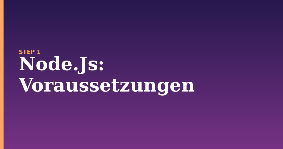 node.js illustration for: Voraussetzungen