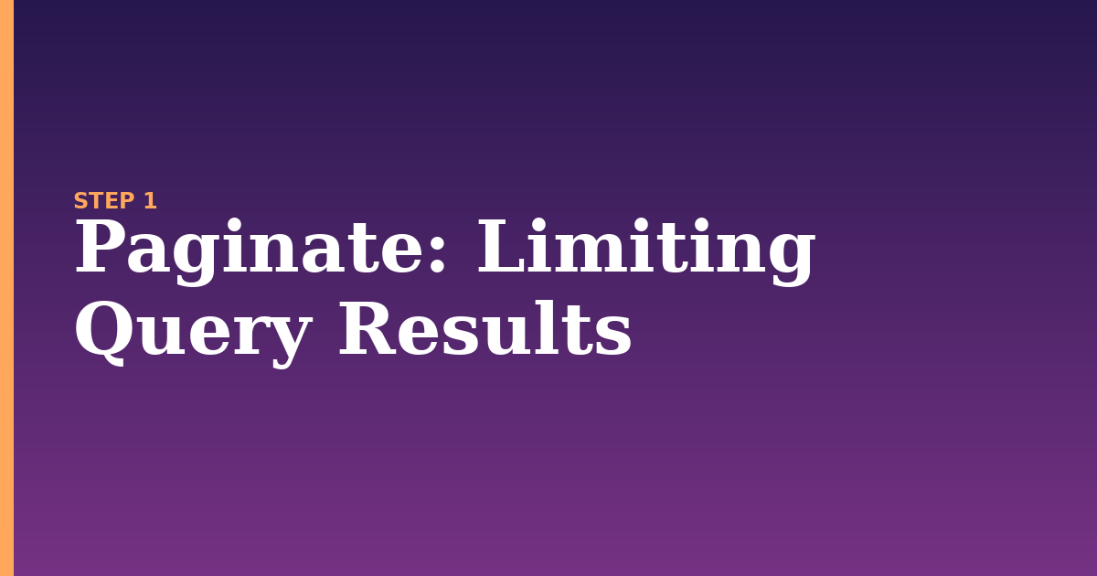 paginate illustration for: Limiting Query Results