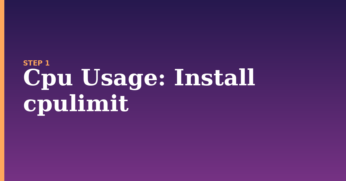 cpu usage illustration for: Install cpulimit