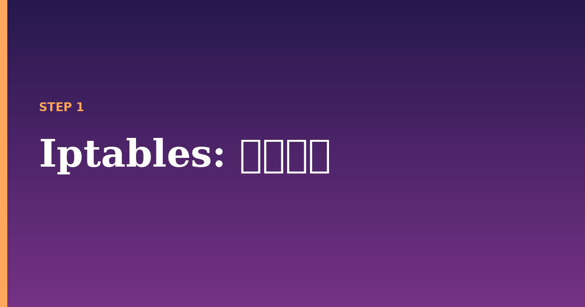 iptables illustration for: 前提条件