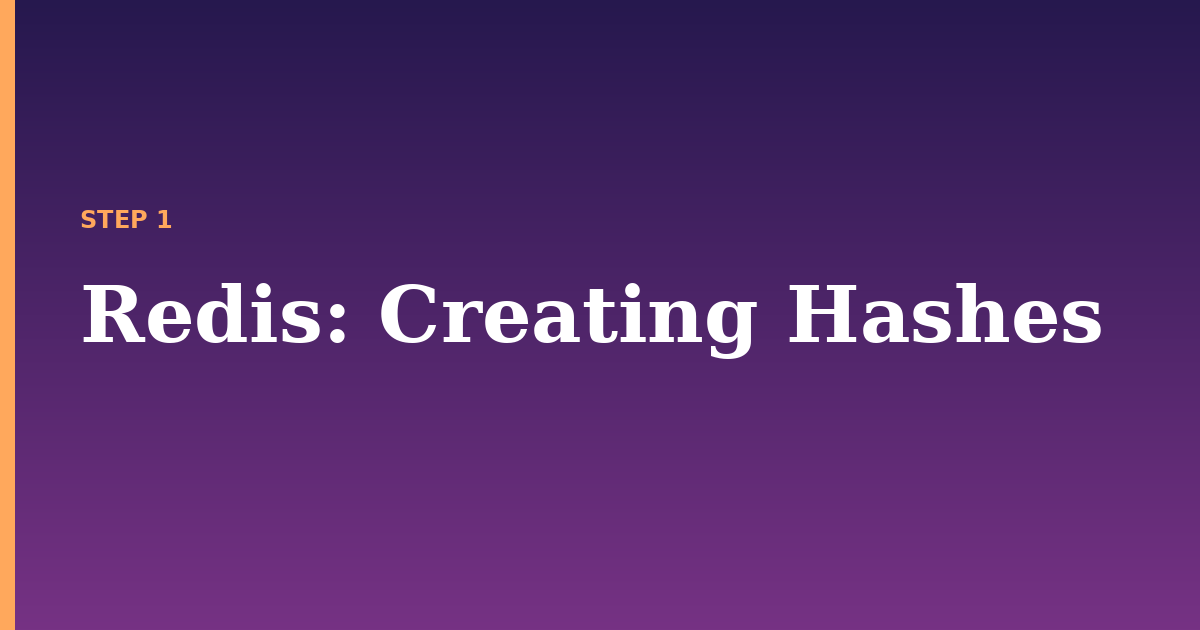 redis illustration for: Creating Hashes