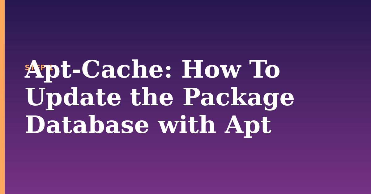 apt-cache illustration for: How To Update the Package Database with Apt