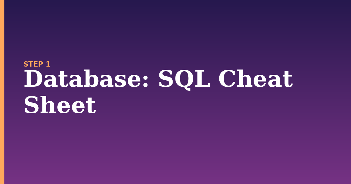 database illustration for: SQL Cheat Sheet
