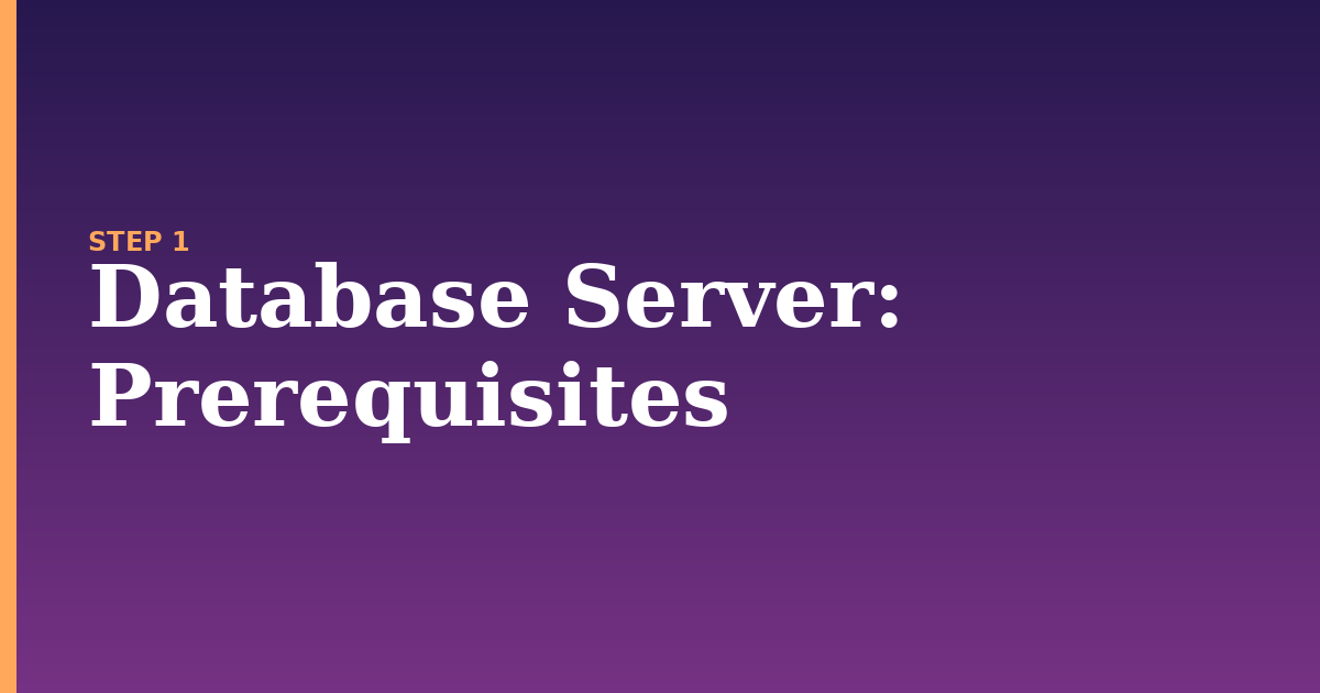 database server illustration for: Prerequisites