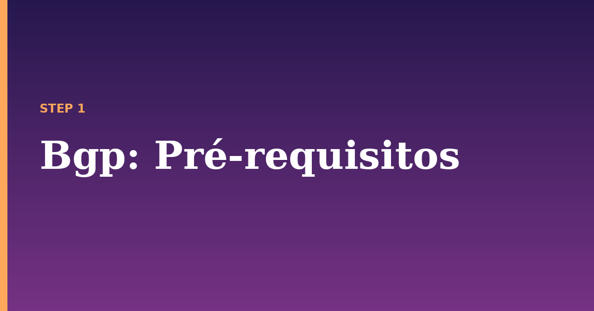 bgp illustration for: Pré-requisitos