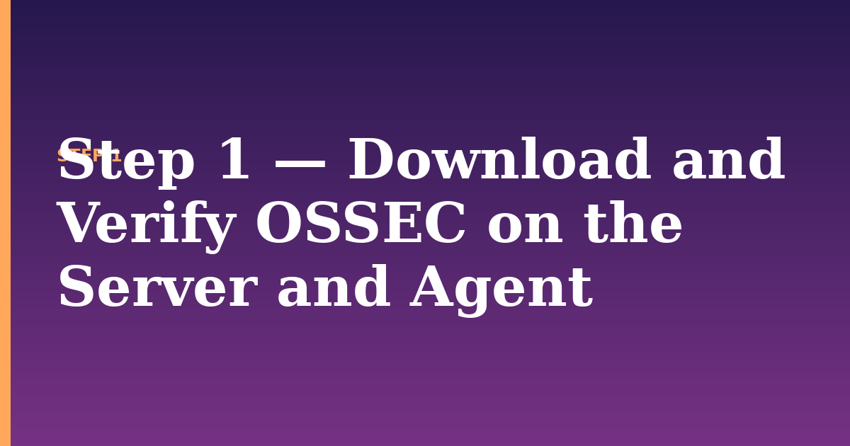 ossec illustration for: Step 1 — Download and Verify OSSEC on the Server and Agent