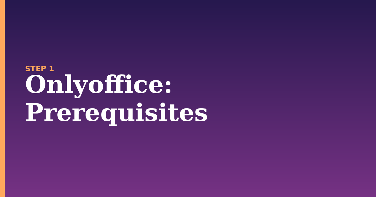 onlyoffice illustration for: Prerequisites