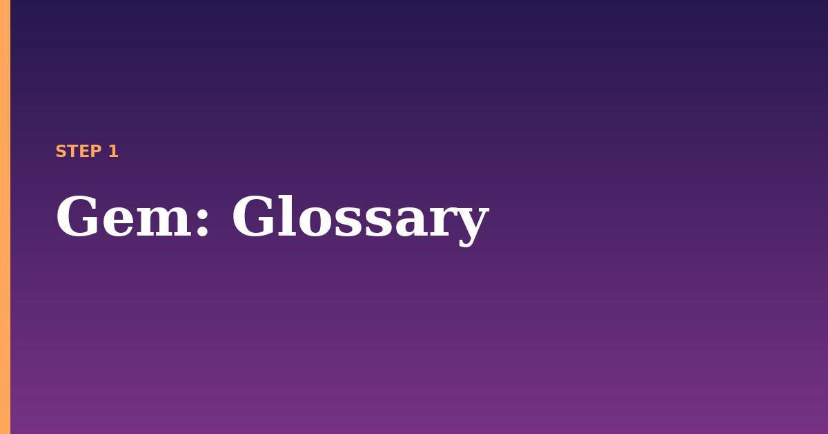 gem illustration for: Glossary