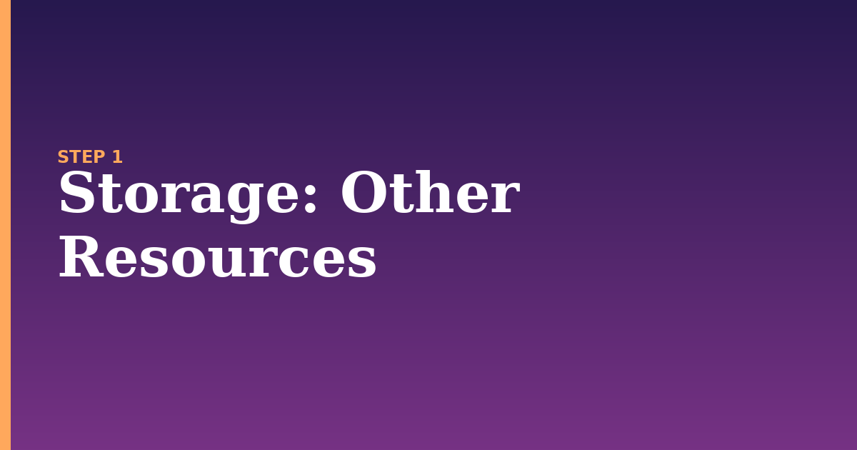 storage illustration for: Other Resources
