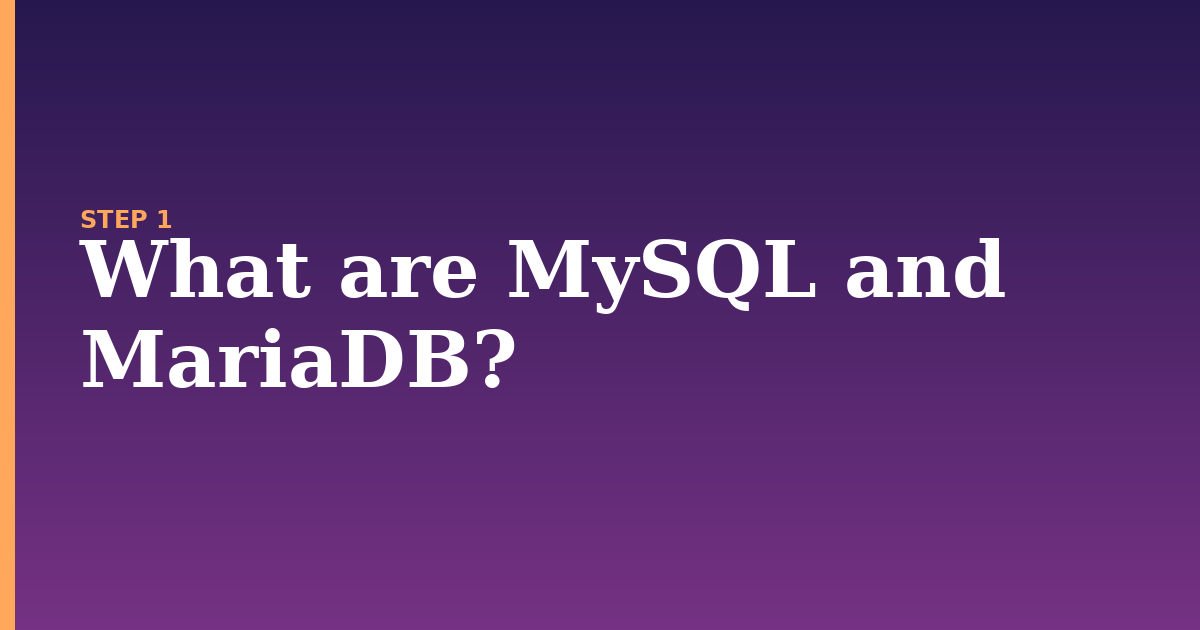 mysql illustration for: What are MySQL and MariaDB?
