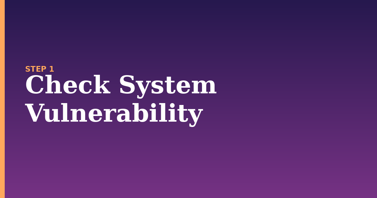 vulnerability illustration for: Check System Vulnerability
