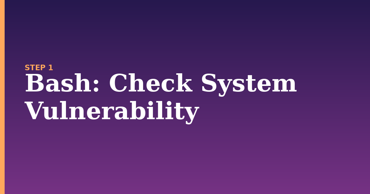 bash illustration for: Check System Vulnerability