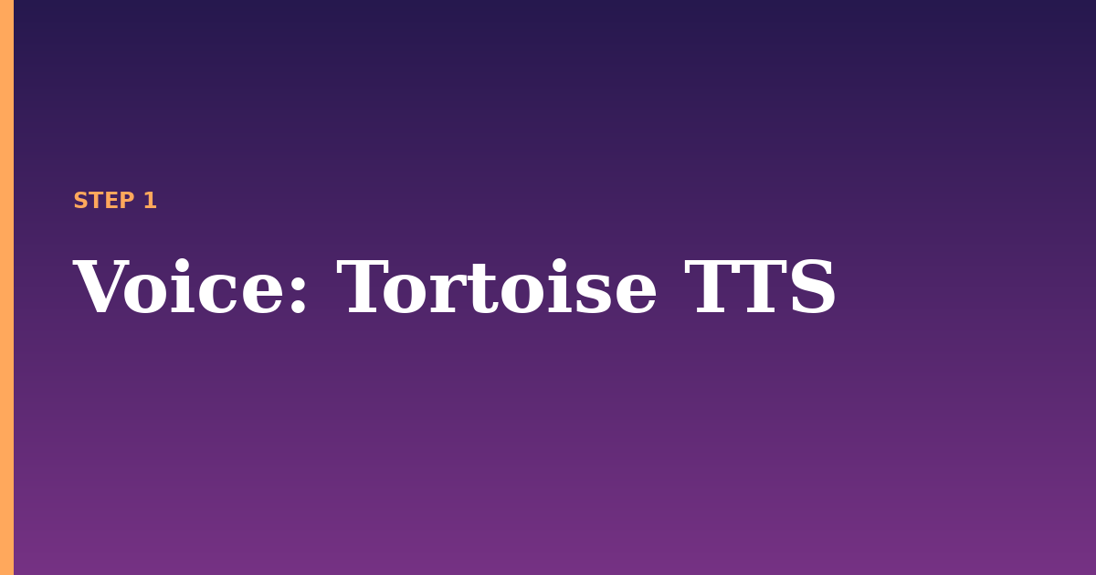 voice illustration for: Tortoise TTS