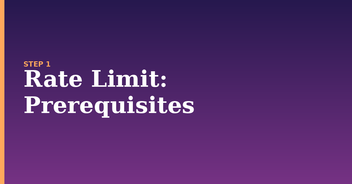 rate limit illustration for: Prerequisites