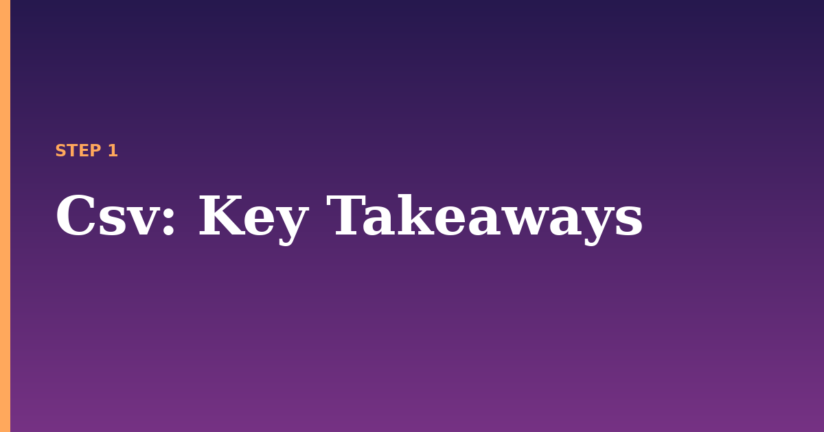 csv illustration for: Key Takeaways