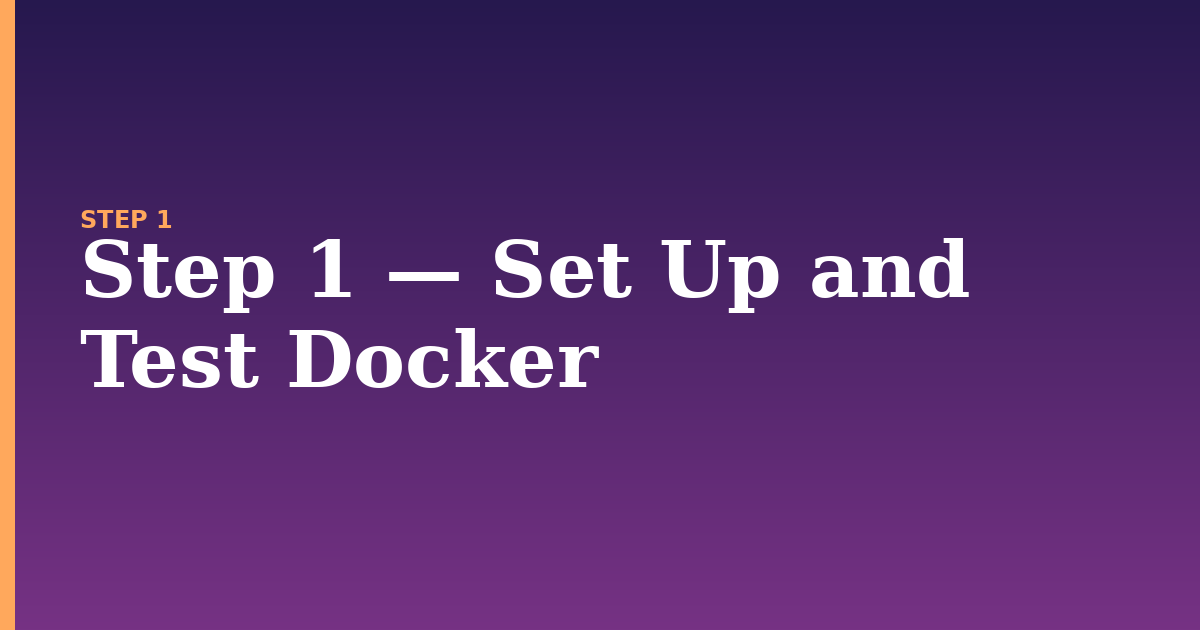 docker illustration for: Step 1 — Set Up and Test Docker