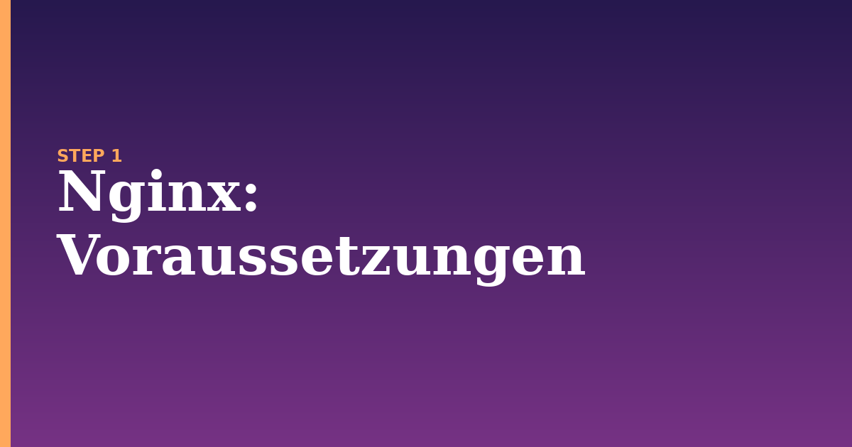 nginx illustration for: Voraussetzungen