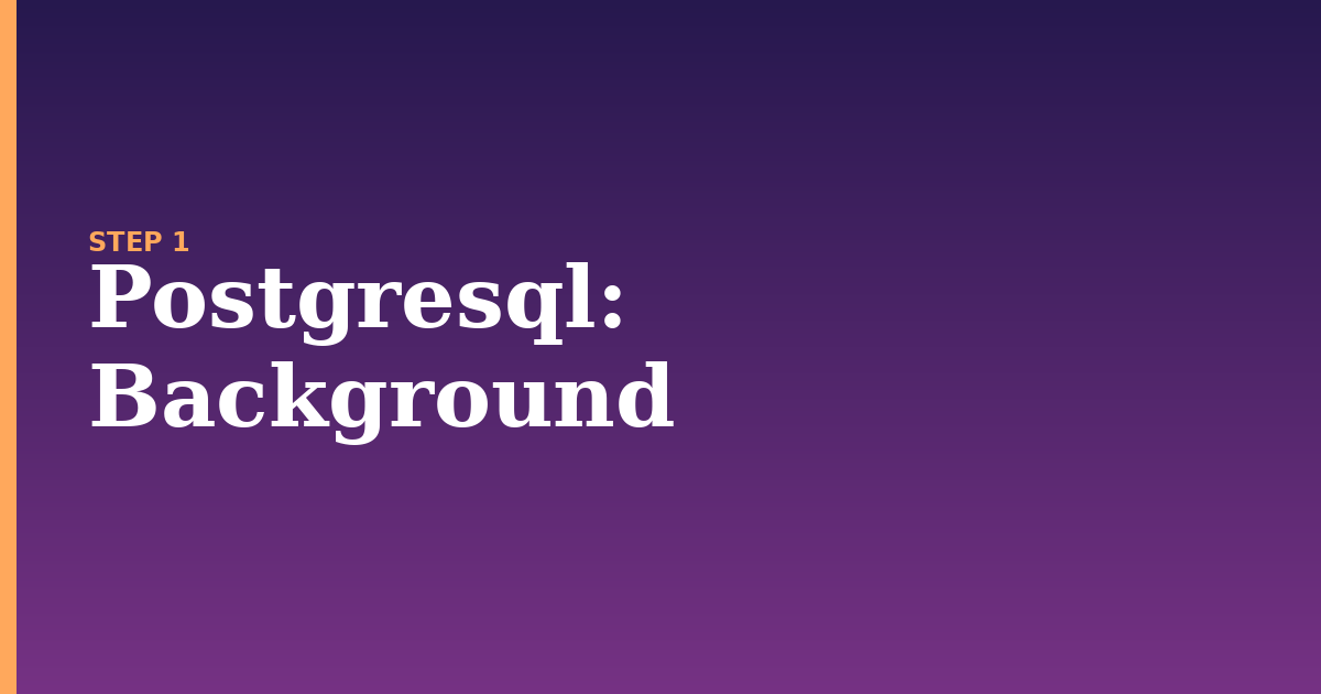 postgresql illustration for: Background