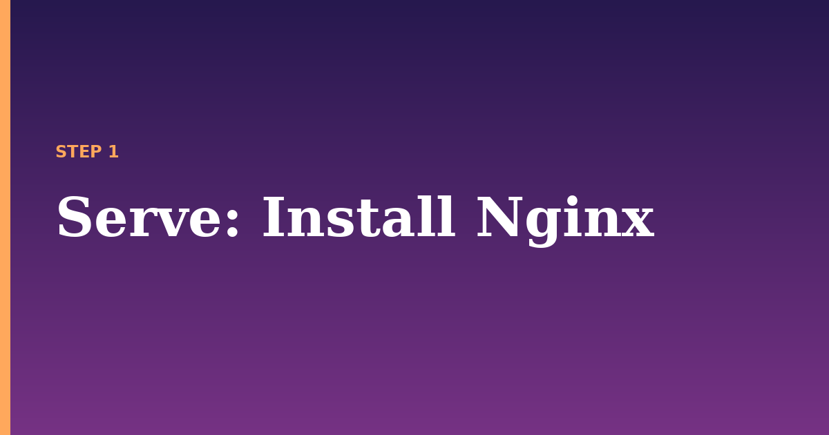 serve illustration for: Install Nginx