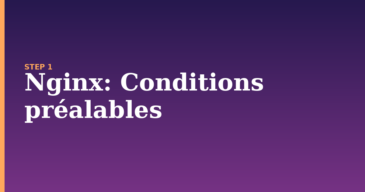 nginx illustration for: Conditions préalables