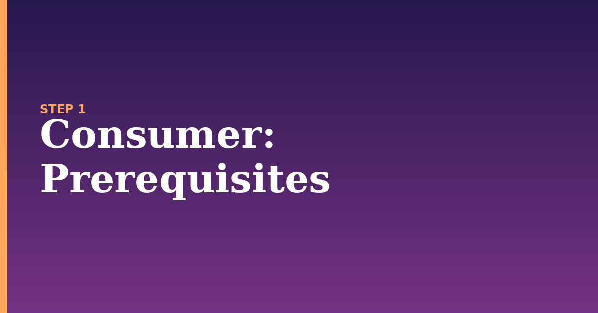 consumer illustration for: Prerequisites