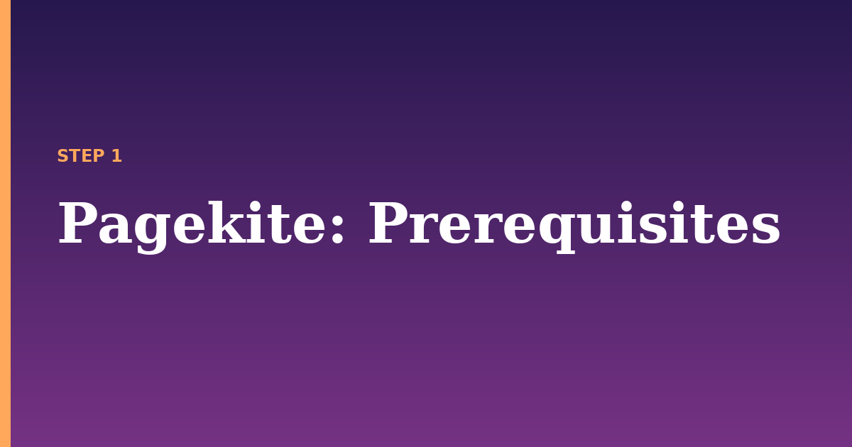pagekite illustration for: Prerequisites